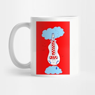 Hurdy-gurdy Polka Dot Head in the Clouds Mug